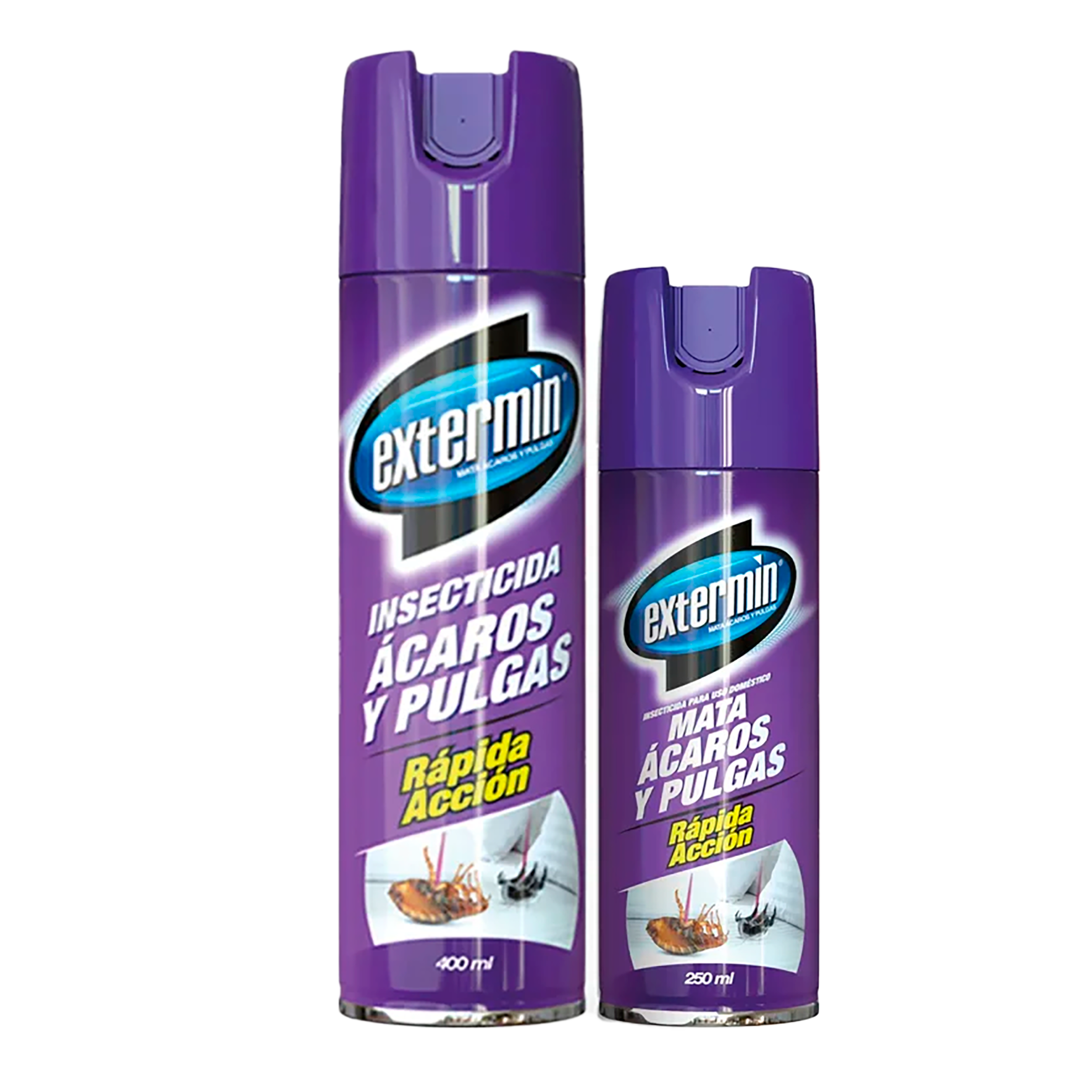 INSECTICIDA ACAROS Y PULGAS 400ML+250ML