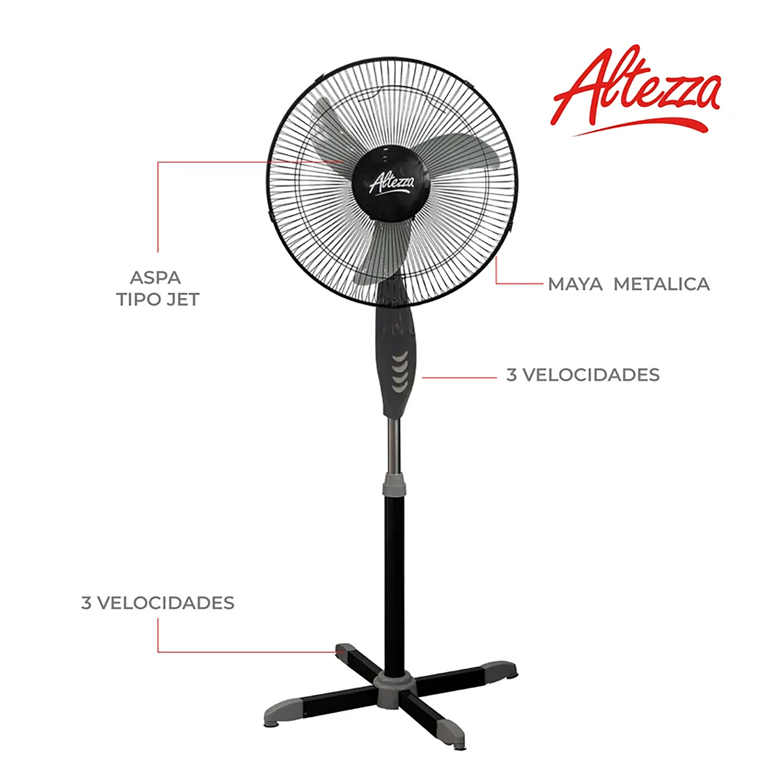VTDOR ALTEZZA 16" CJX1 TIBURON NEGRO