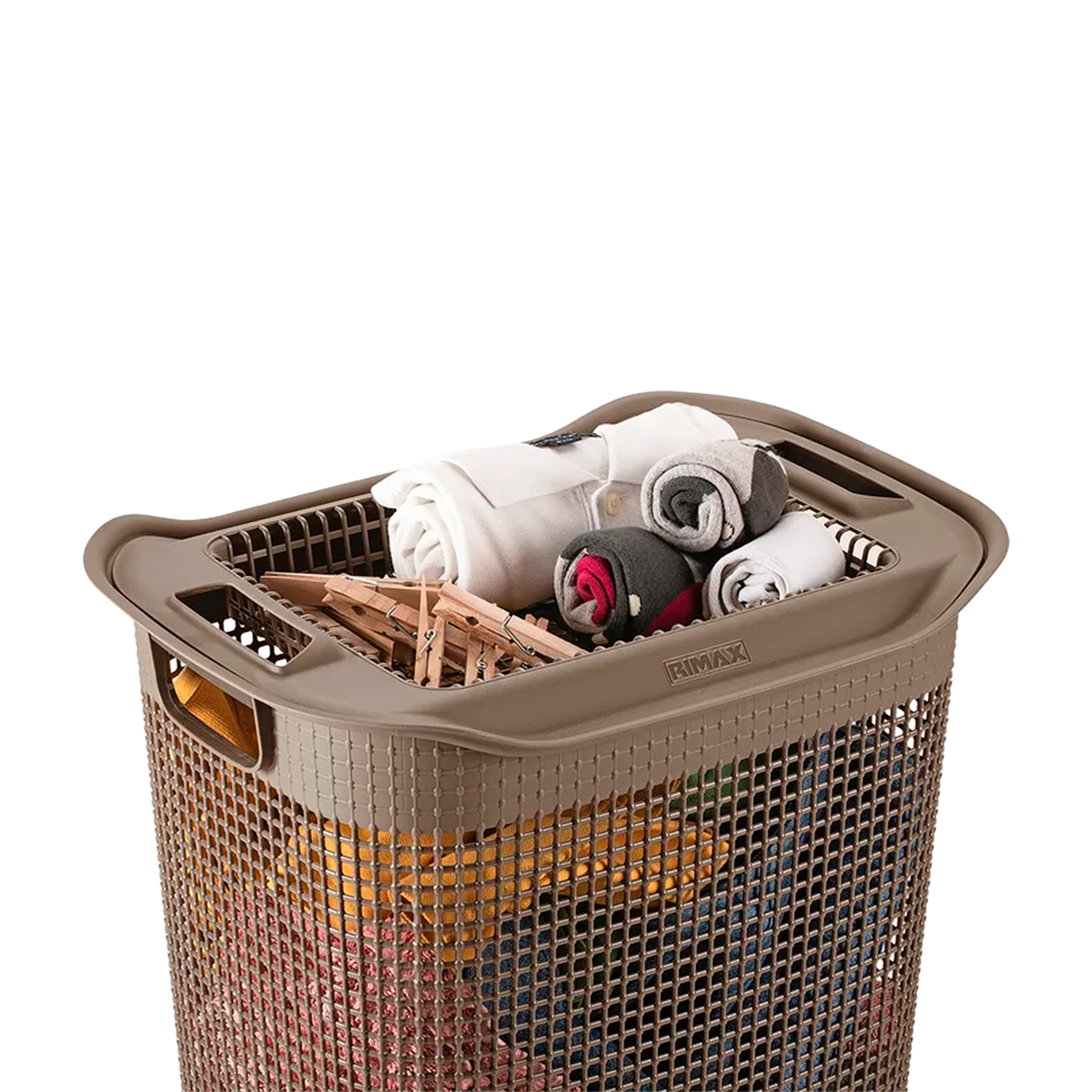 CESTA ROPA LINUM MOCCA RIMAX