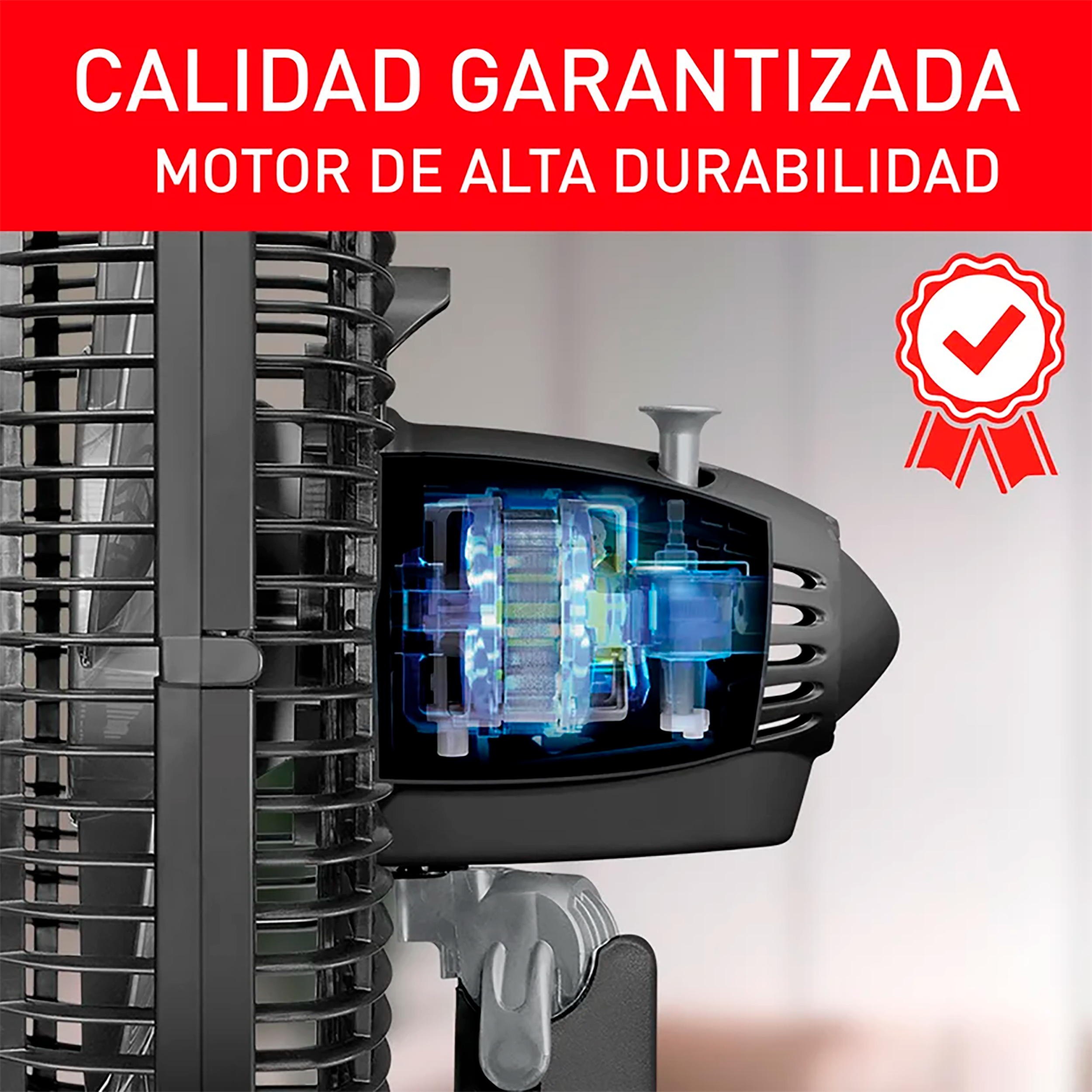 Ventilador Samurai Turbo Silence Maxx 3 en 1, 3 Velocidades, Negro