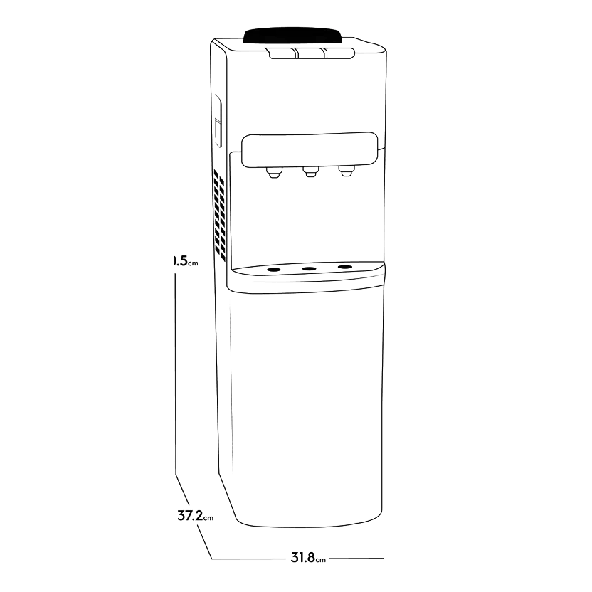 DISPENSADOR DE AGUA C/NEVERA 19L GRIS