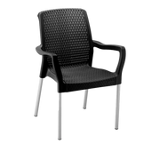 Silla Con Brazos Shia Negra Rimax