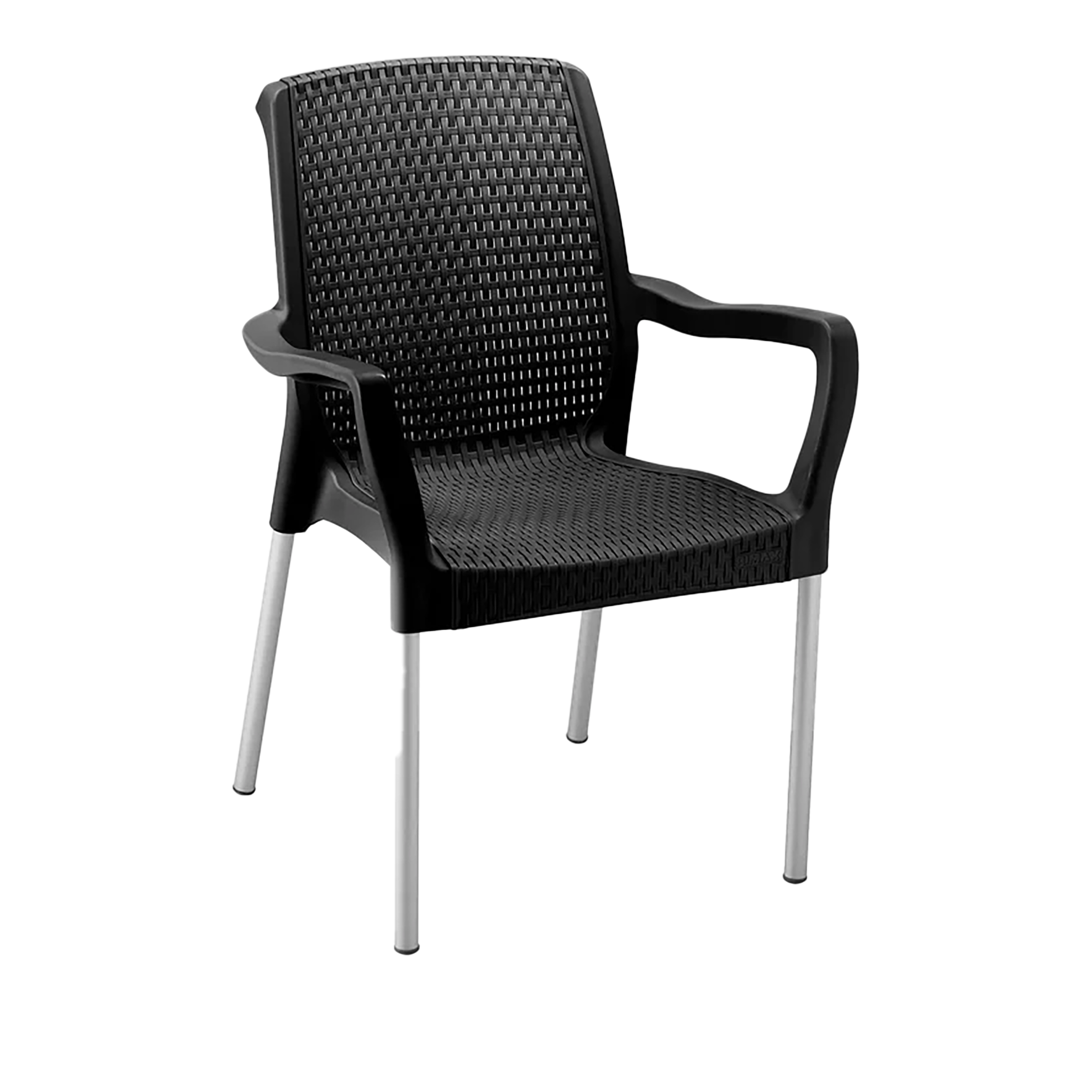 Silla Con Brazos Shia Negra Rimax