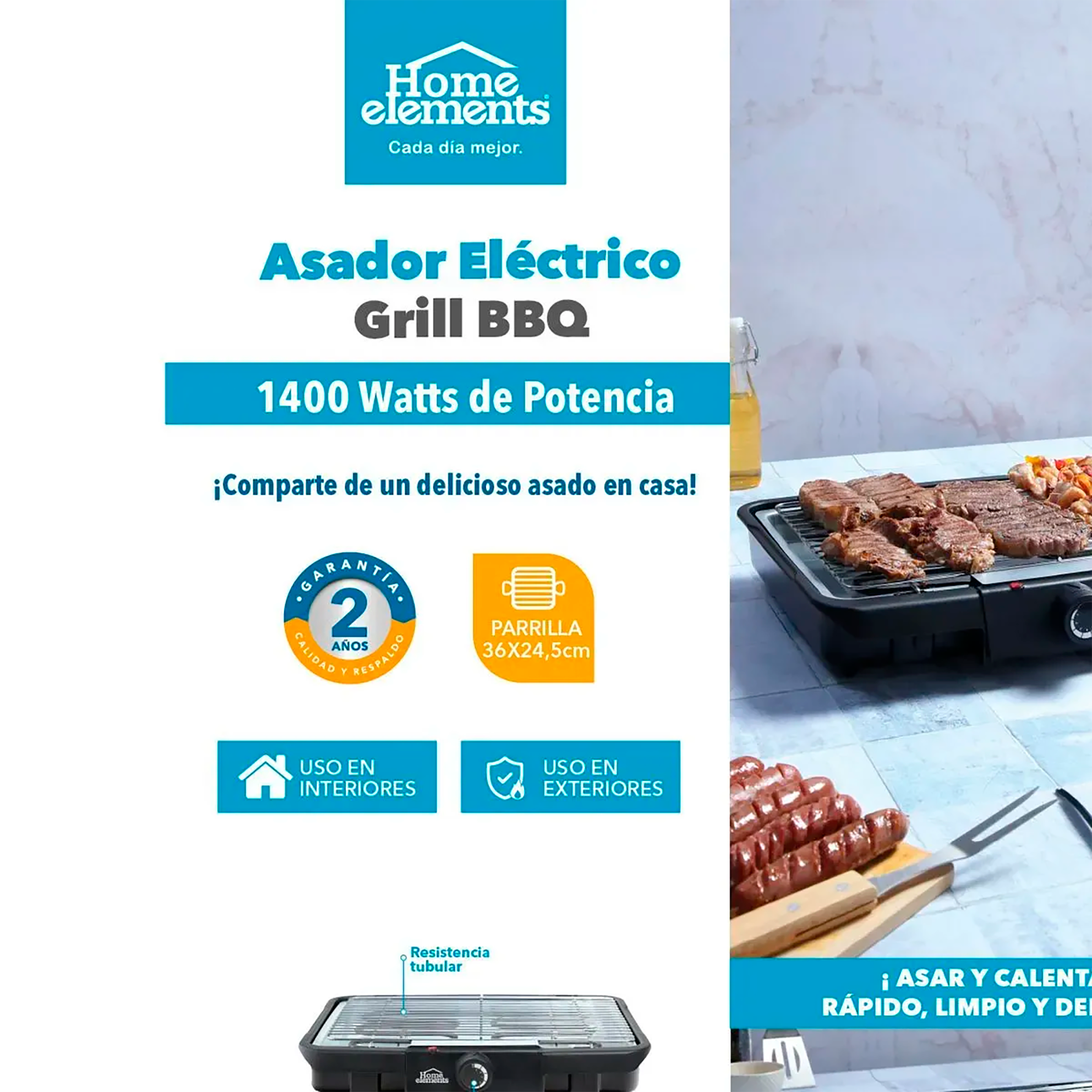 ASADOR ELECTRICO BBQ HEAEC802N