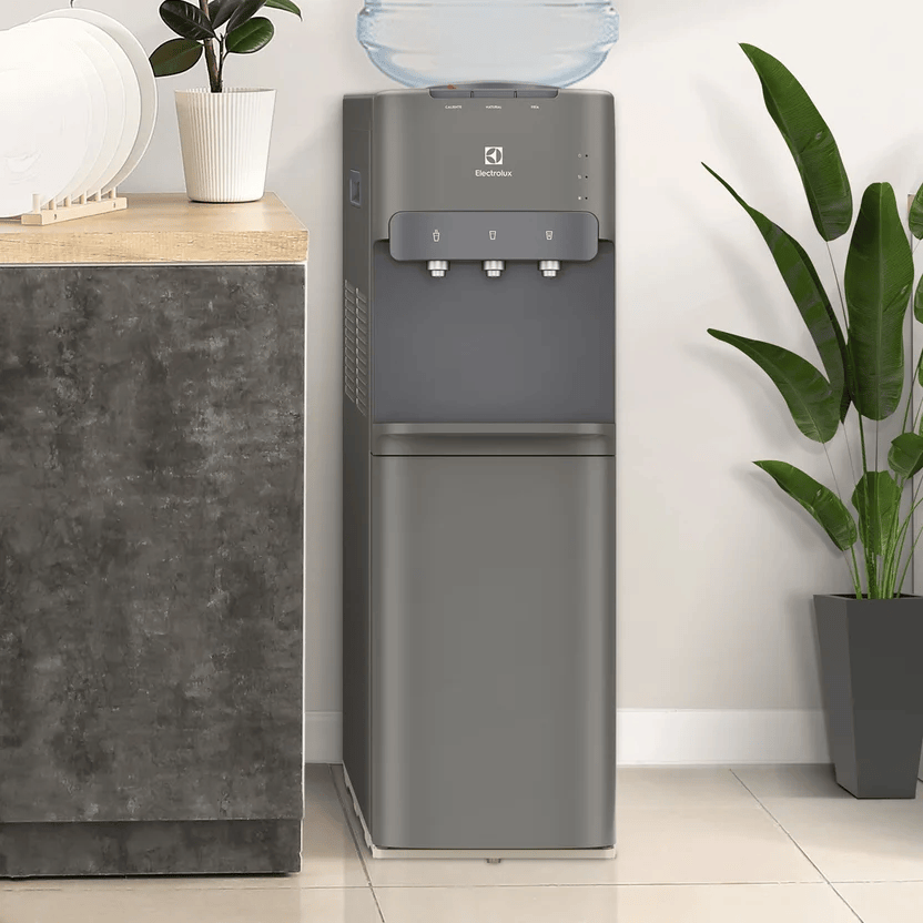 DISPENSADOR DE AGUA C/NEVERA 19L GRIS