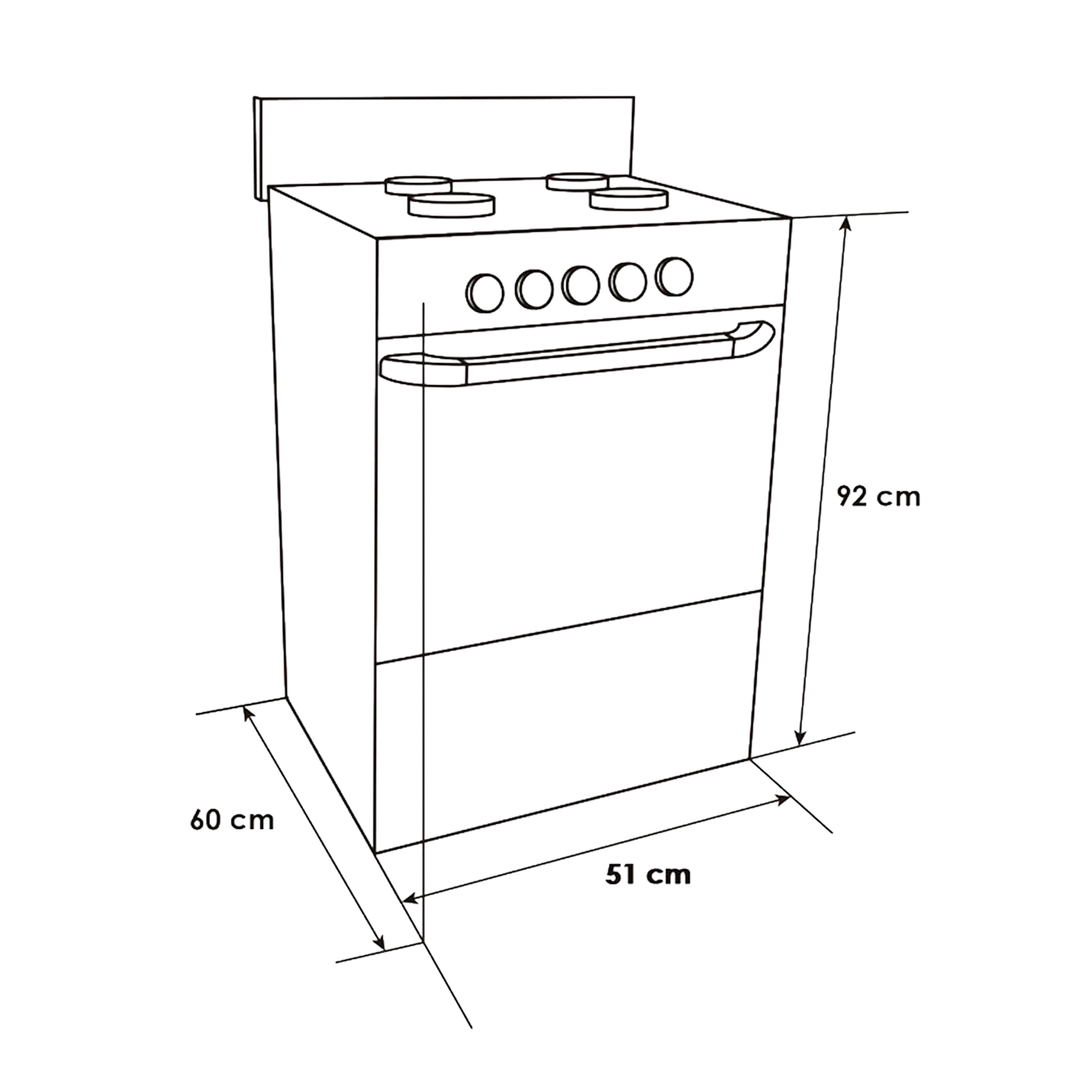 COCINA GAS NATURAL 4 PUESTOS MESA DE VIDRIO