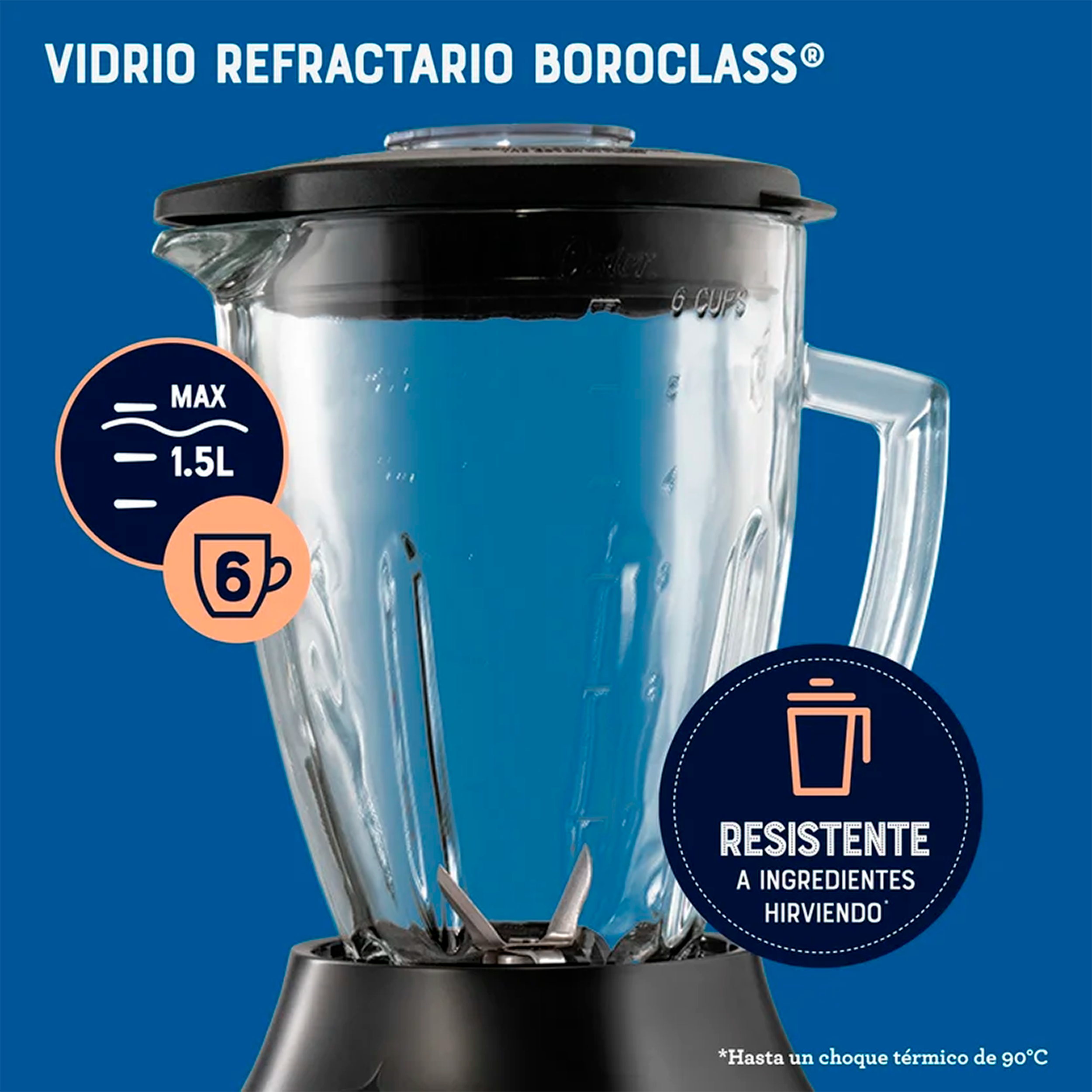 LICUADORA VALUE 6VEL 1.5L V/V NEGRO OSTE