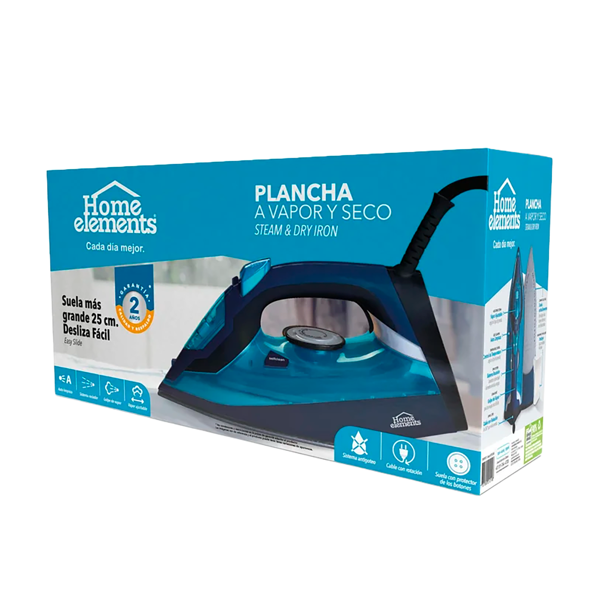 PLANCHA A VAPOR Y SECO ANTIADHERENTE HEP