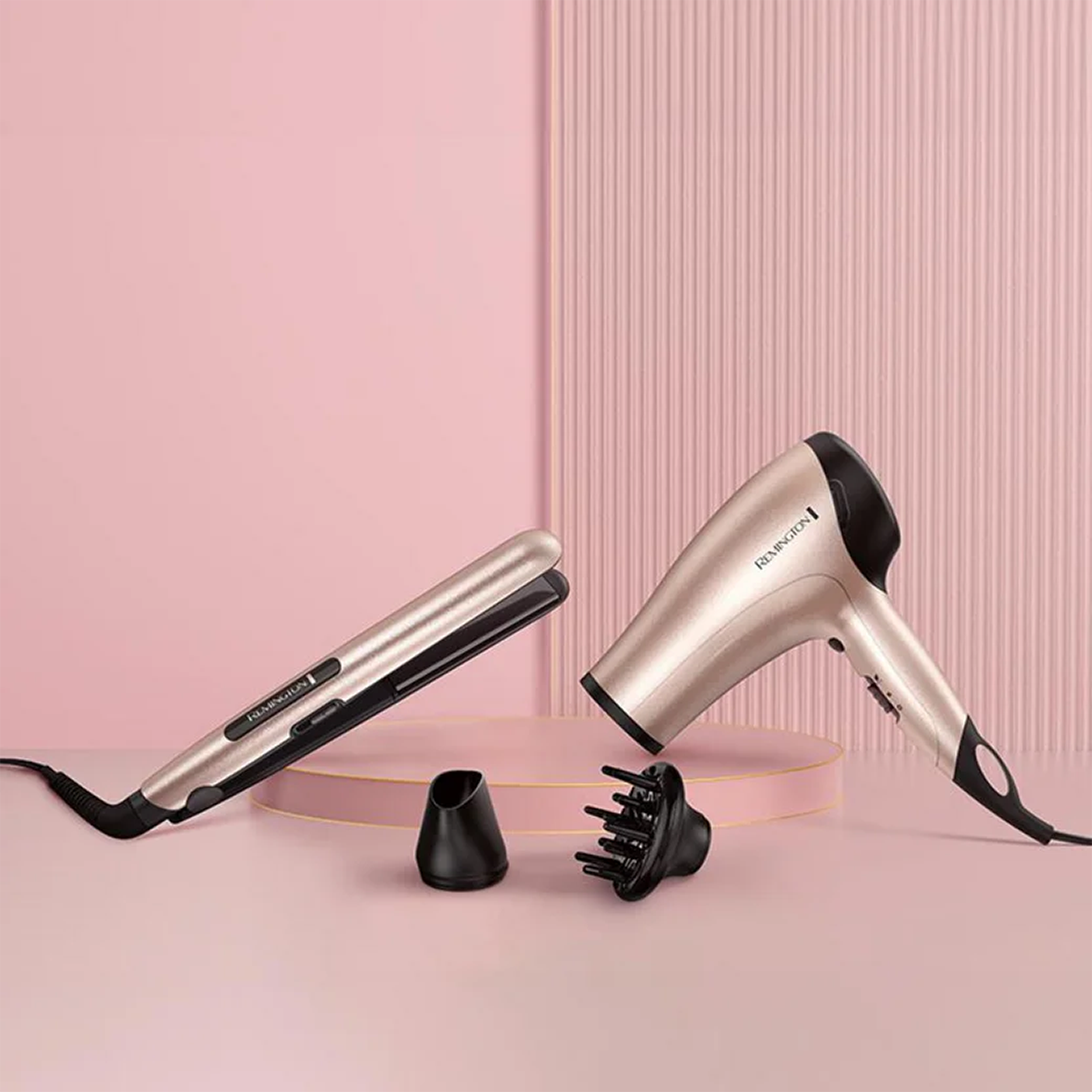 PLANCHA REMINGTON+SECADOR ROSE GOLD