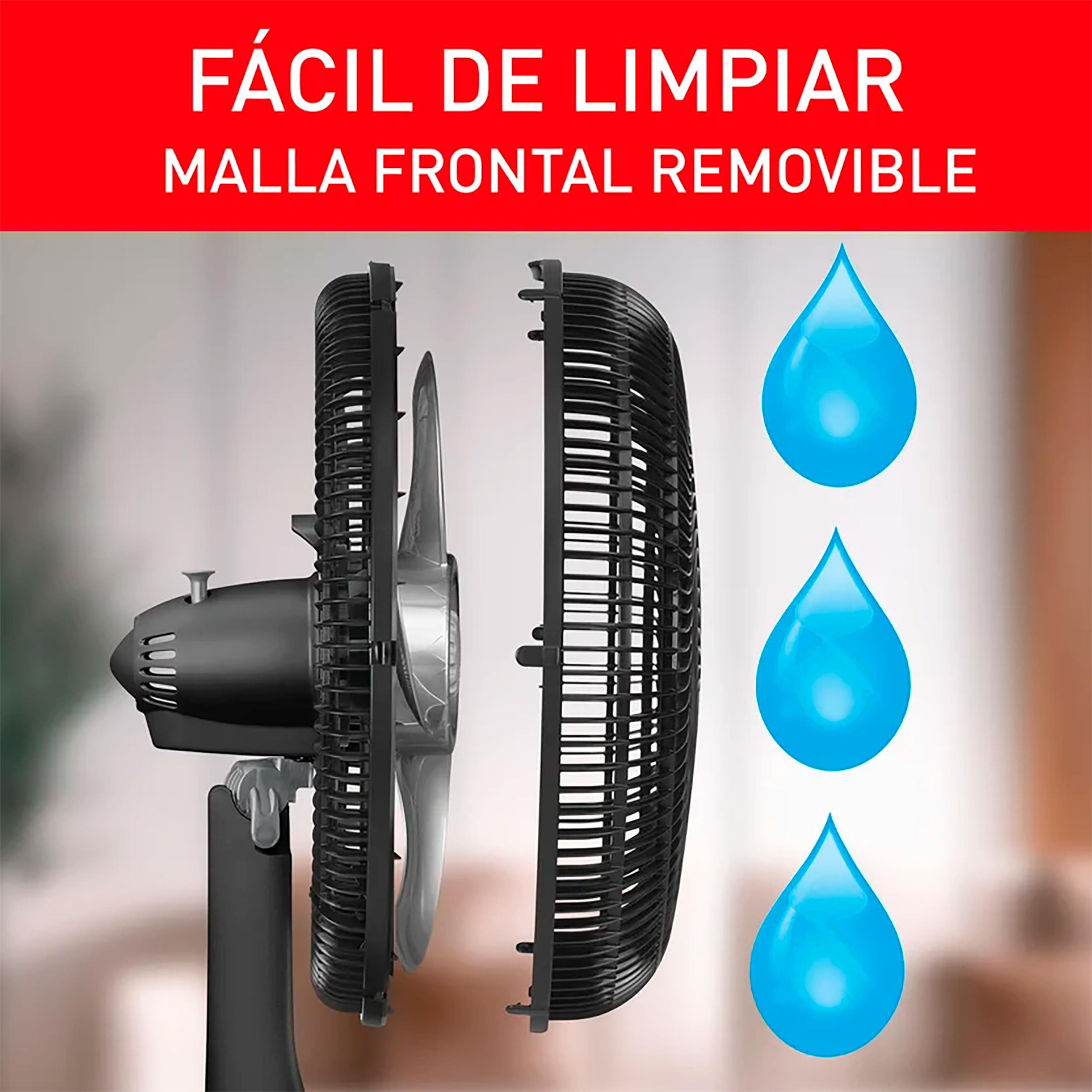 Ventilador Samurai Turbo Silence Maxx 3 en 1, 3 Velocidades, Negro
