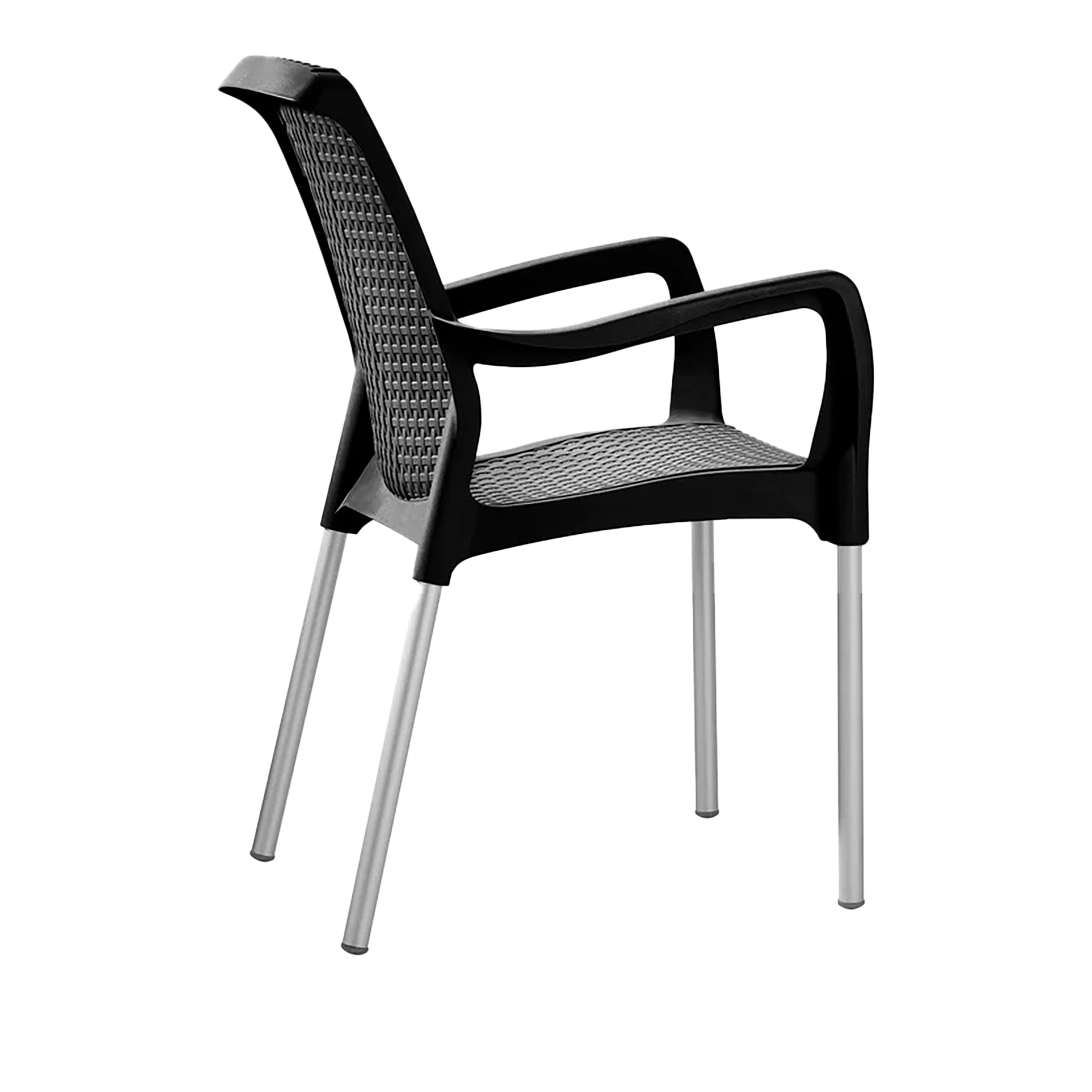 Silla Con Brazos Shia Negra Rimax