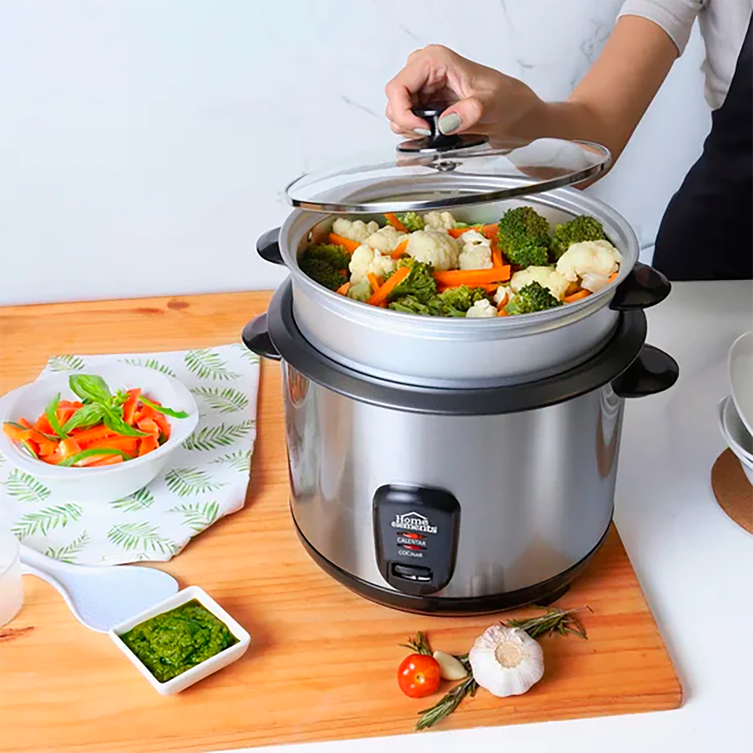 OLLA ARROCERA 18L ACERO INOX C/VAPORERA