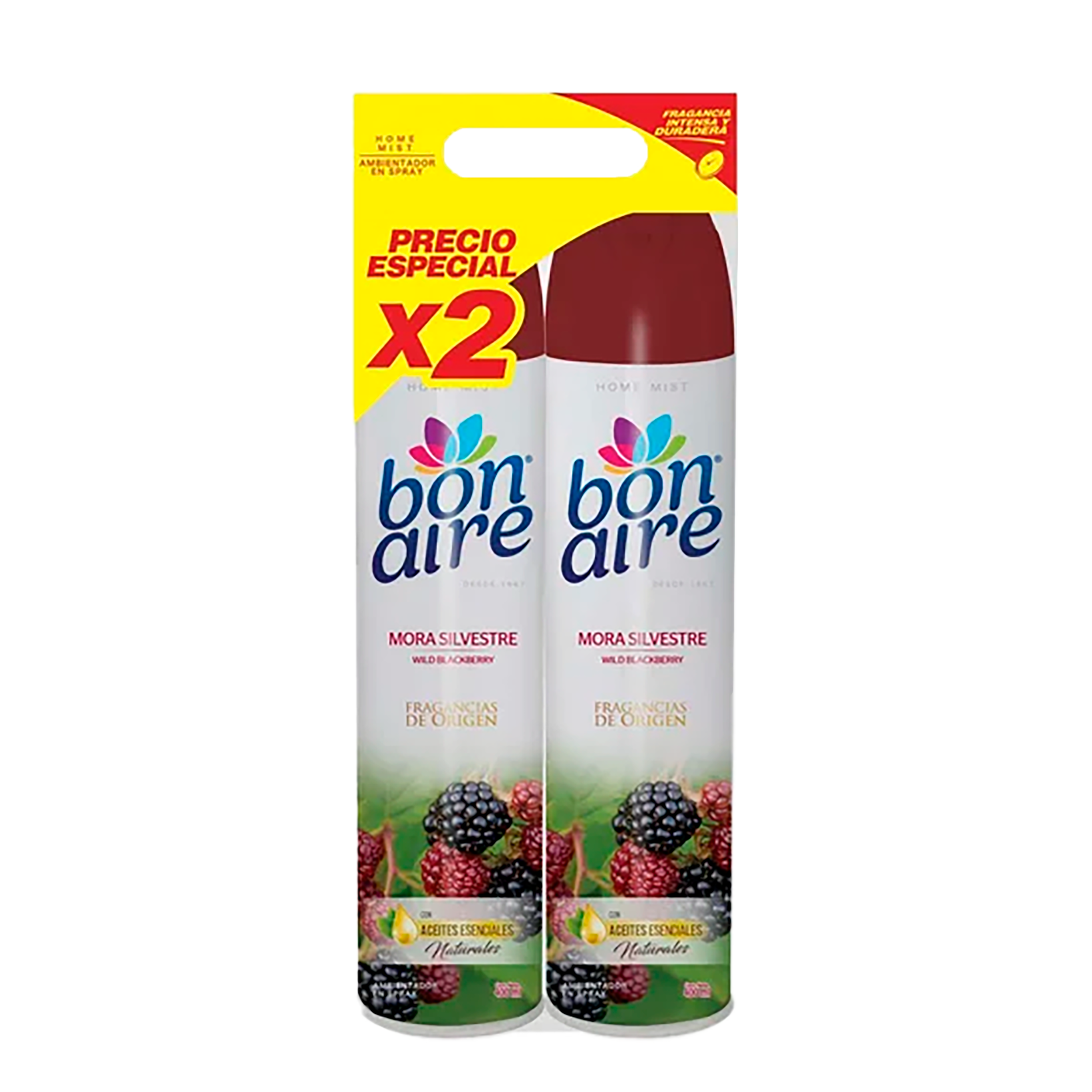 AMBIENTADOR AEROSOL BONAIRE X400ML FRUTOS ROJOS