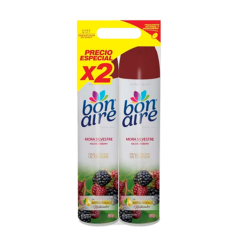 AMBIENTADOR AEROSOL BONAIRE X400ML FRUTOS ROJOS
