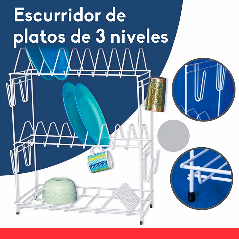 ESCURRIDOR DE MESA 3 NIVELES COALAMBRES