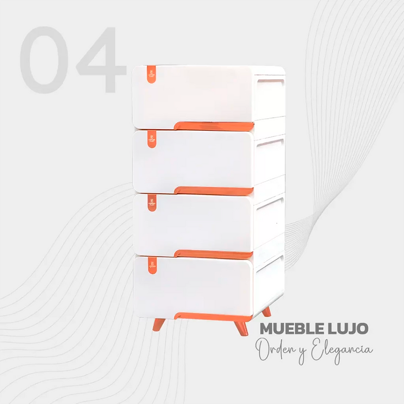 MUEBLE LUJO PEQUEÑO X4 CAJONES COBRE LUXURY